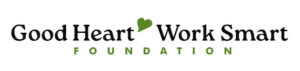 Logo of the Good Heart Work Smart Foundation with a green heart between the words and "FOUNDATION" below.